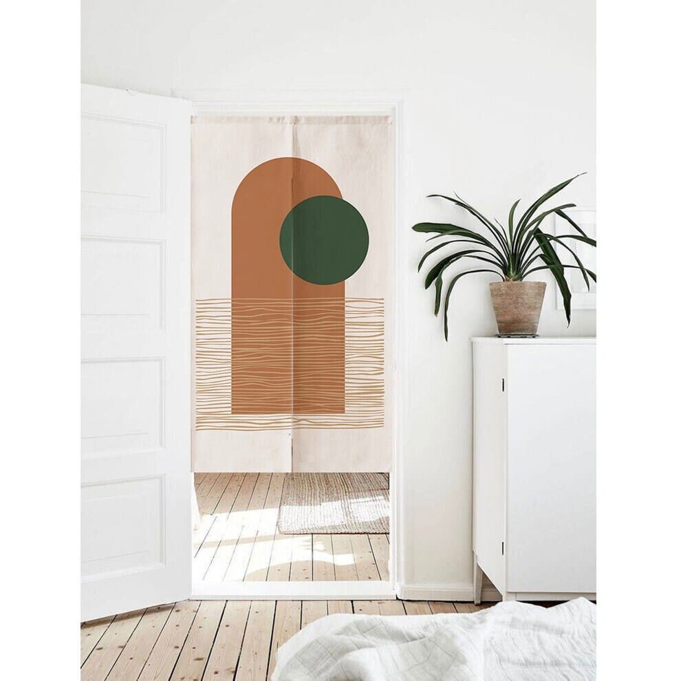 Abstract Geometry Minimal Art Print Doorway Curtain Noren image 0