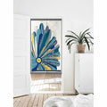 Unique Blue Botanical Print Doorway Curtain Noren image 0