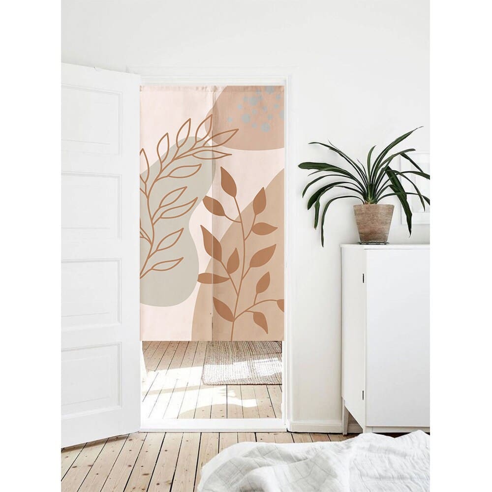 Dry Leaf Pattern Door Curtain image 0
