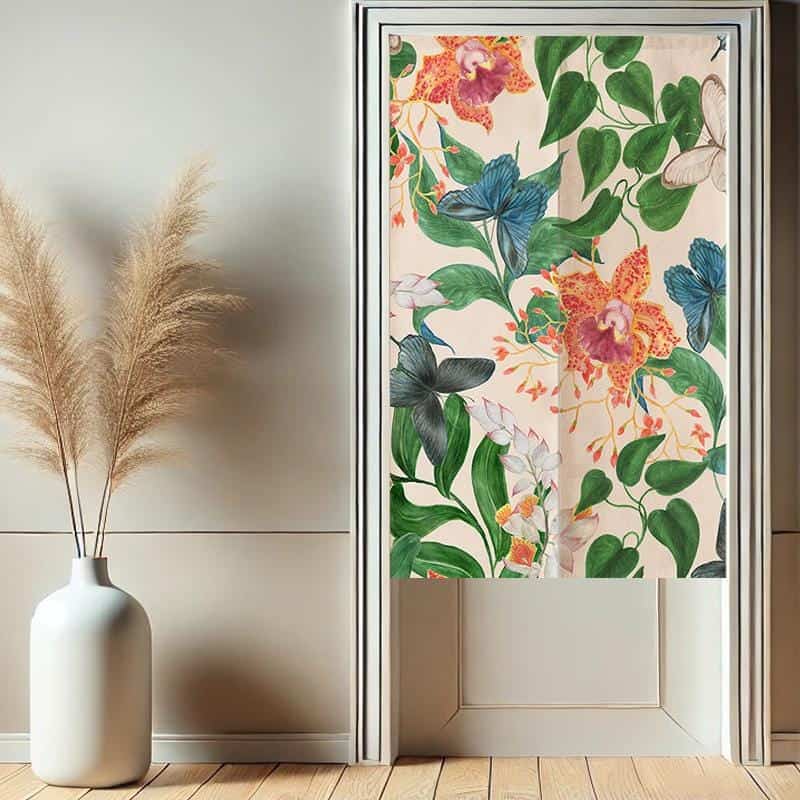 Flowers Noren  Door Curtain image 1