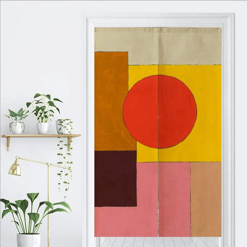 Abstract Colour Blocks Art Print Doorway Curtain Noren image 1