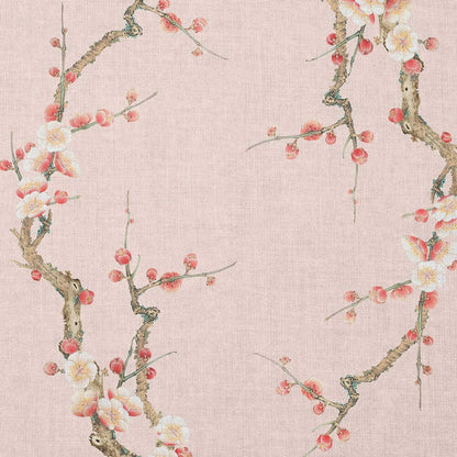 Pink Plum Blossom Noren Doorway Curtain