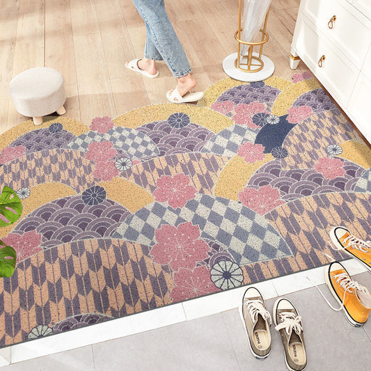 Color Flower Door Mat