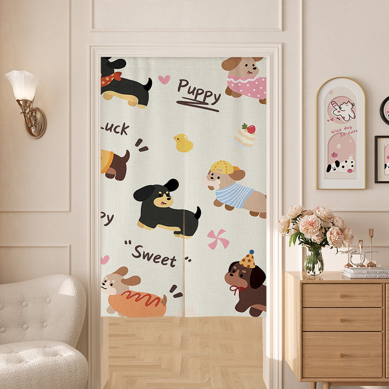 Birthday puppy Door Curtain