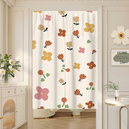 Colorful Flowers Door Curtain