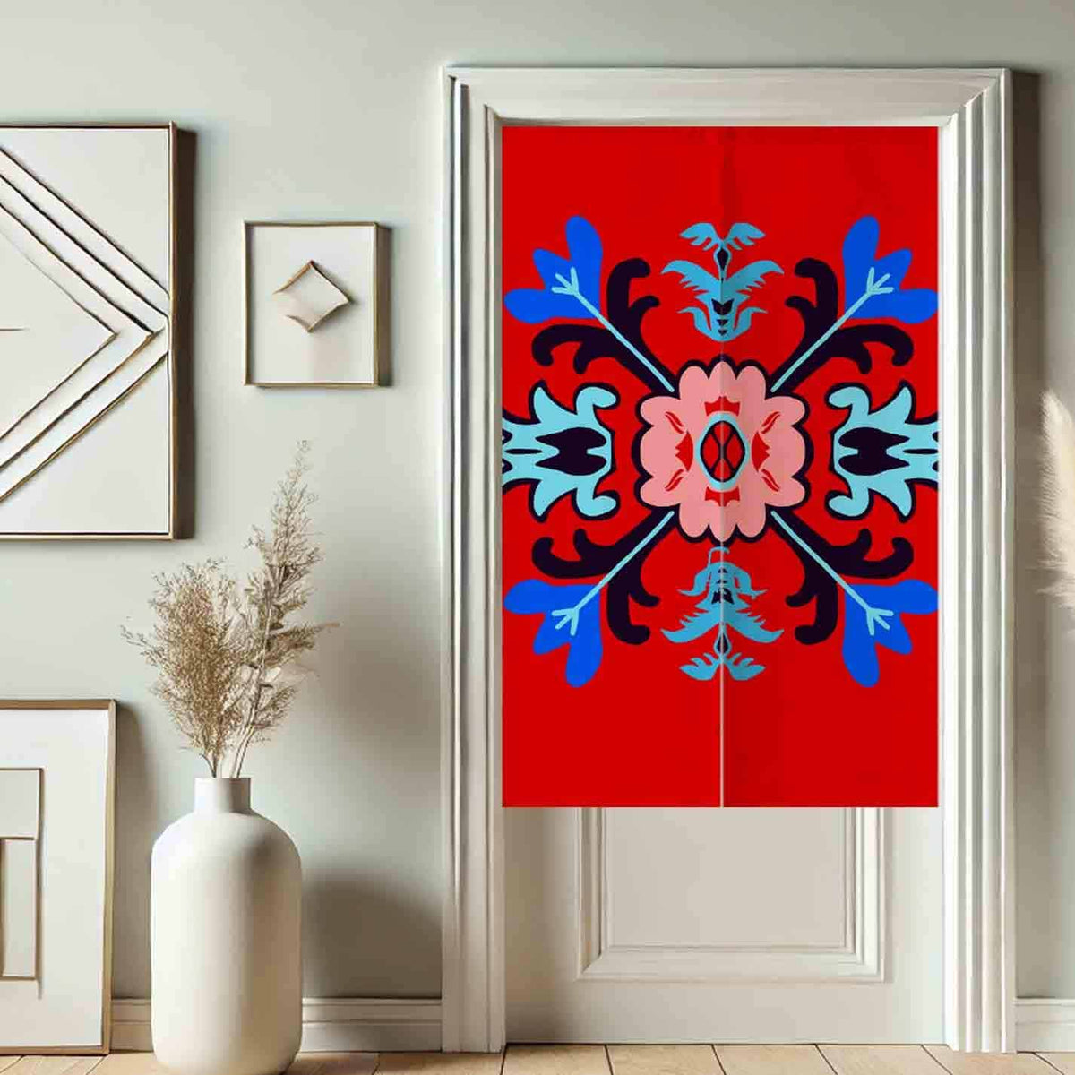 Boho Flowers Noren Doorway Curtain image 1