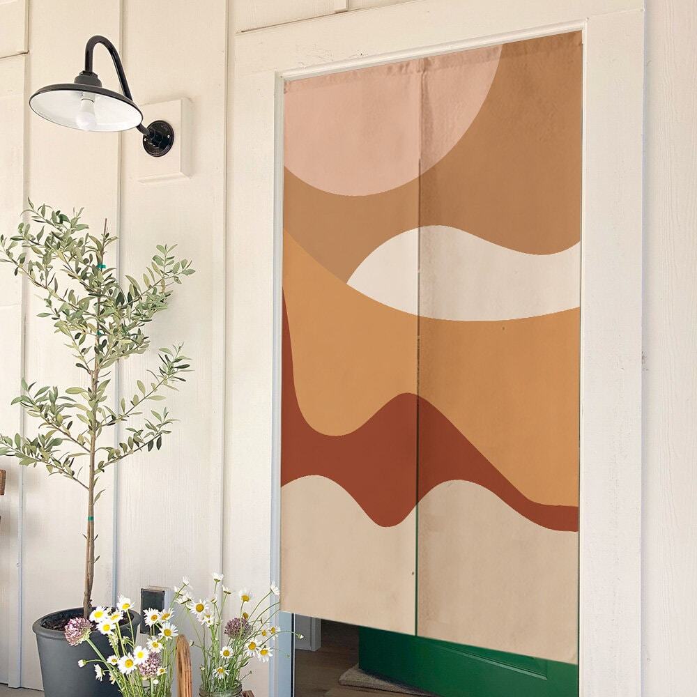 Green landscape painting Doorway Noren Curtain image 9