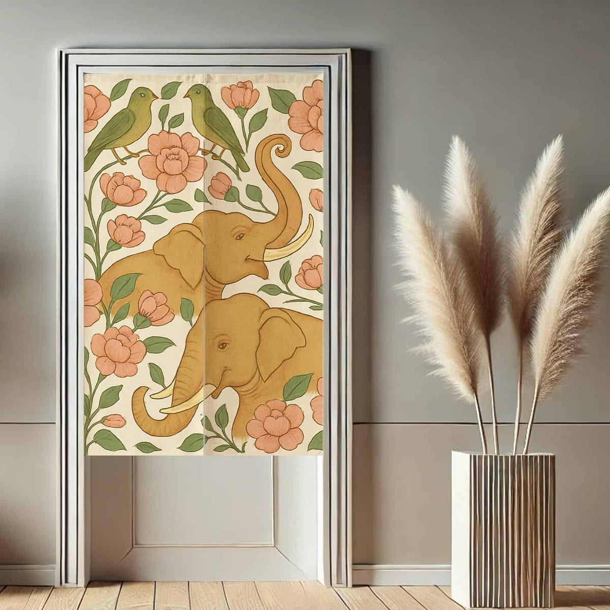 Cute Elephant Noren  Doorway Curtain image 1