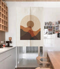 Arched Abstract Modern Art Landscape Doorway Curtain Noren image 0