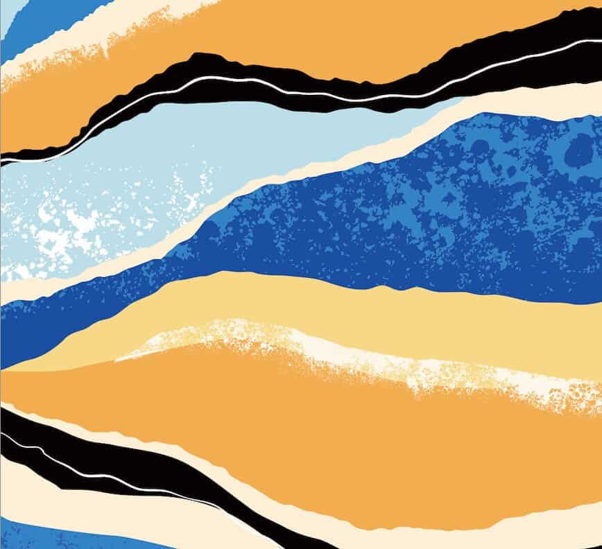 Colorful Waves  Doorway Curtain Noren image 3