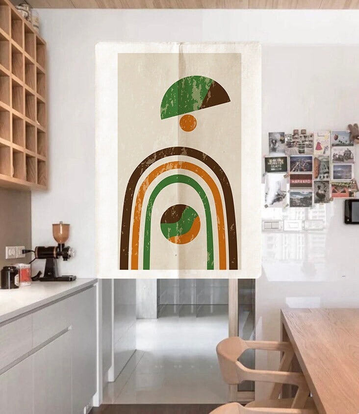 Rainbow bridge pattern Doorway Curtain Noren image 0