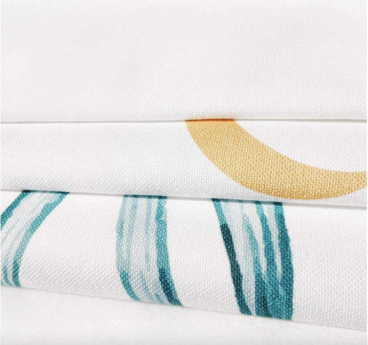 Orange circles and green branches Doorway Noren Curtain image 2