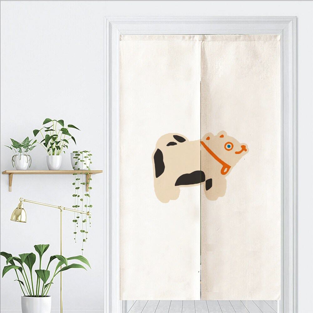 Simple Minimalism Cotton Linen Blend Door Curtain image 1
