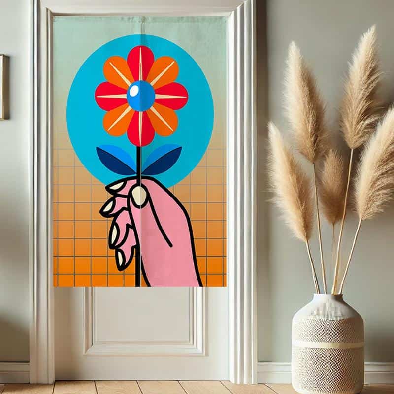Abstract Art Noren  Doorway Curtain image 0
