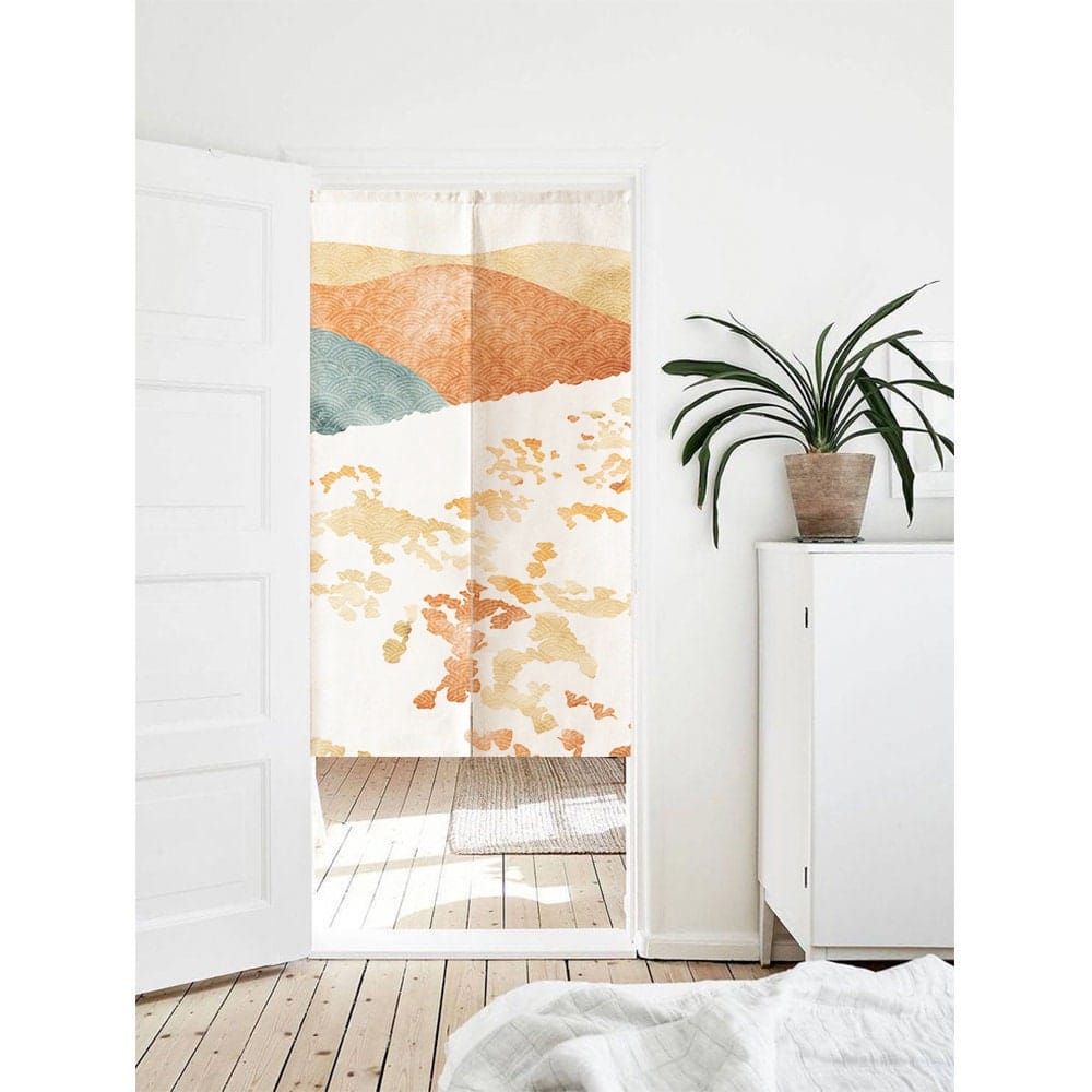 Japanese Watercolour Pattern Doorway Noren Curtain image 0