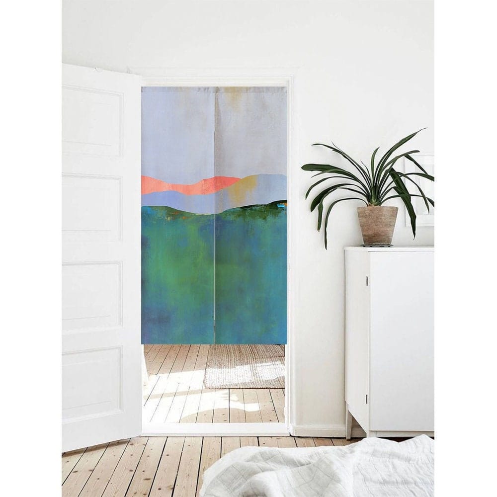 Striped background Doorway Noren Curtain image 0