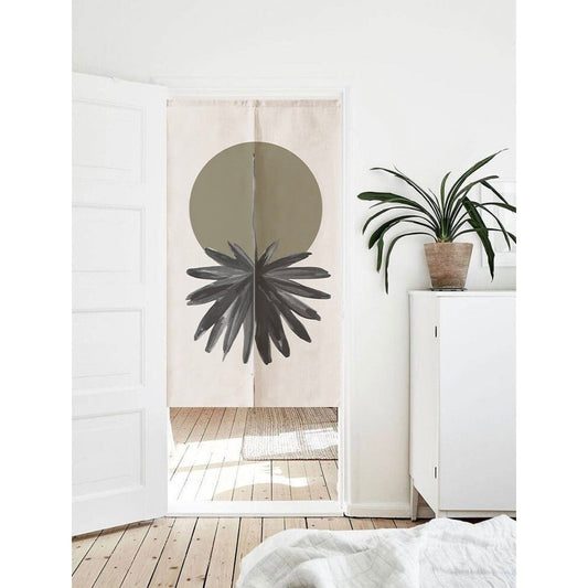 Abstract Geometric Shapes Print Doorway Curtain Noren image 0