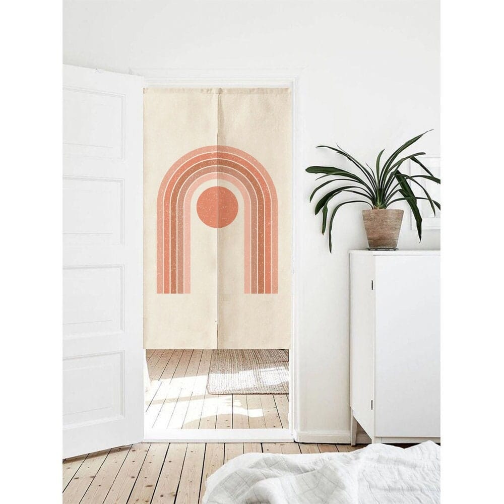 Aesthetic Arch Rainbow Abstract Art Doorway Curtain Noren image 0