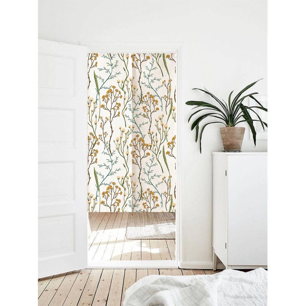 Flower Art Print Doorway Curtain Noren image 0