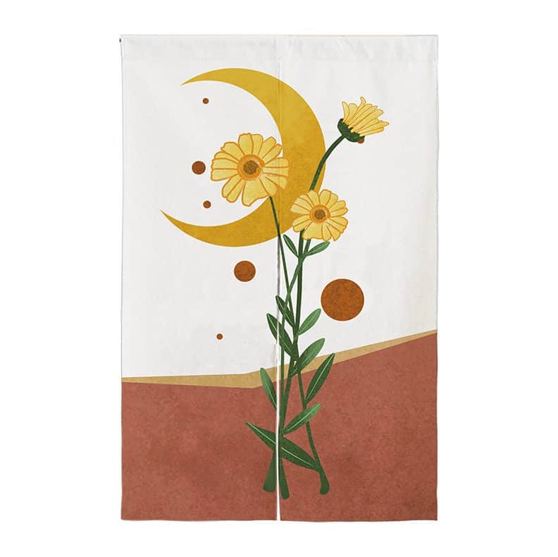 Oil Painting  Sunflower Doorway Noren Curtain image 4