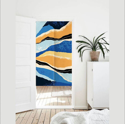 Colorful Waves  Doorway Curtain Noren image 0