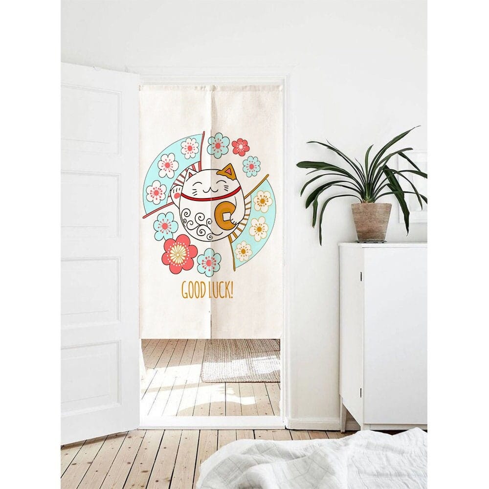 Maneki Neko Doorway Noren Curtain image 0