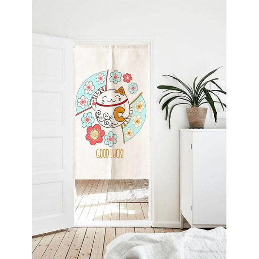Maneki Neko Doorway Noren Curtain image 0