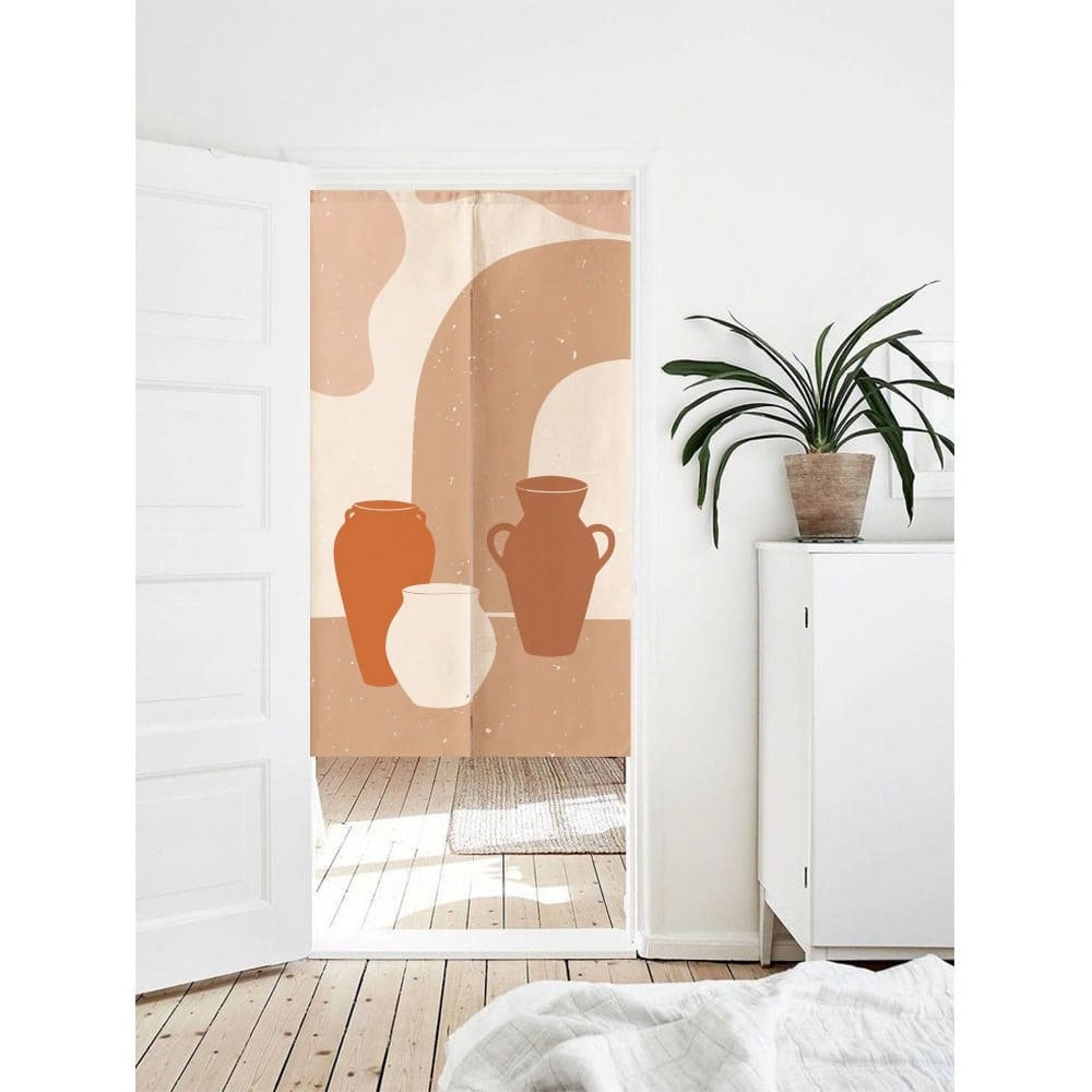 Watercolor Vase Doorway Noren Curtain image 0