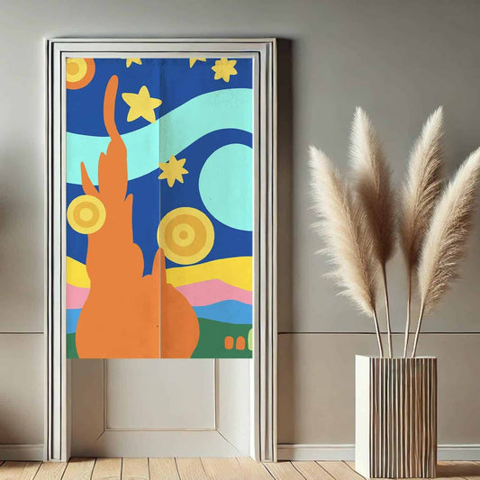Starry Sky Noren  Doorway Curtain image 0