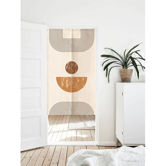 circles and semicircles combination Doorway Curtain Noren image 0