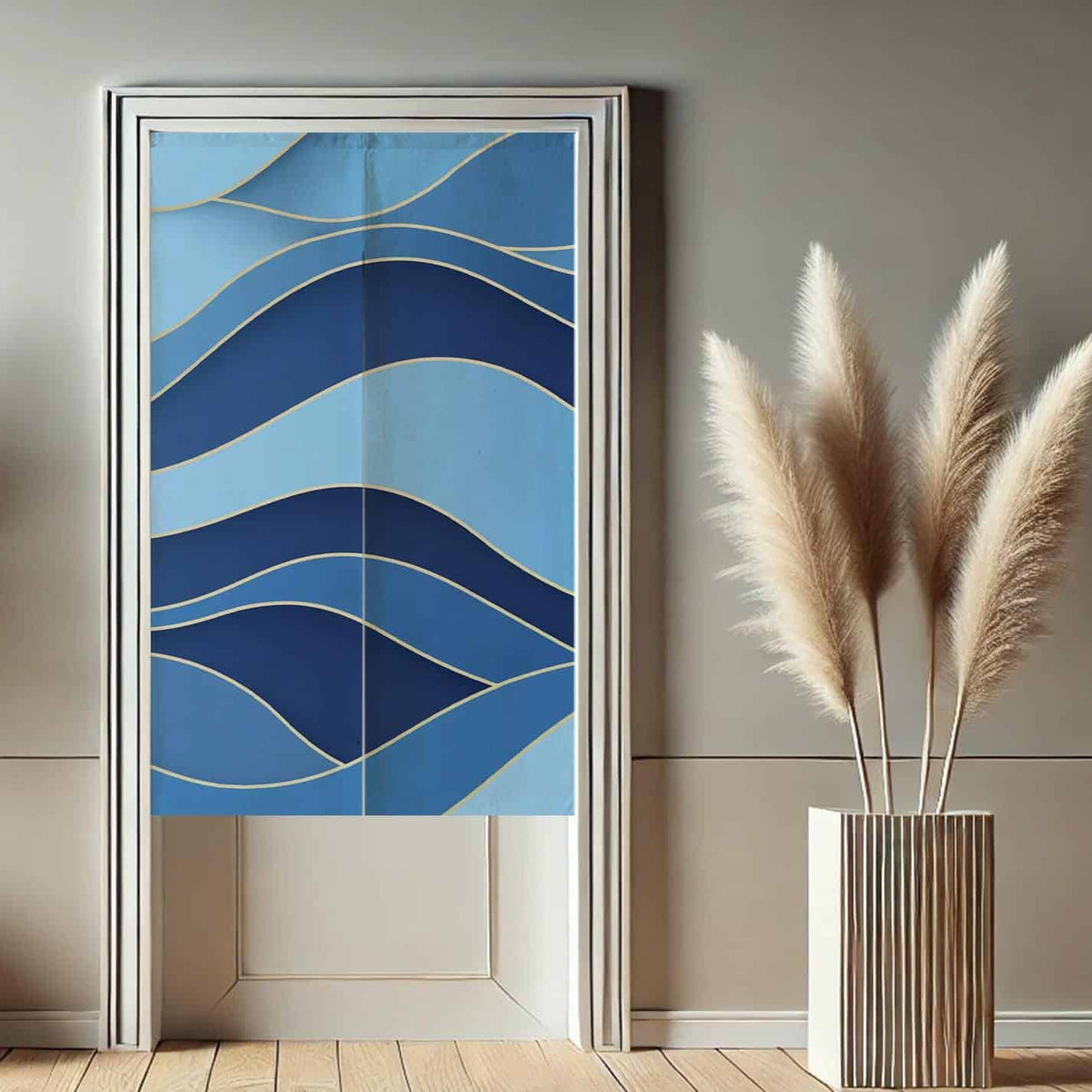Blue Wave Door Curtain image 1