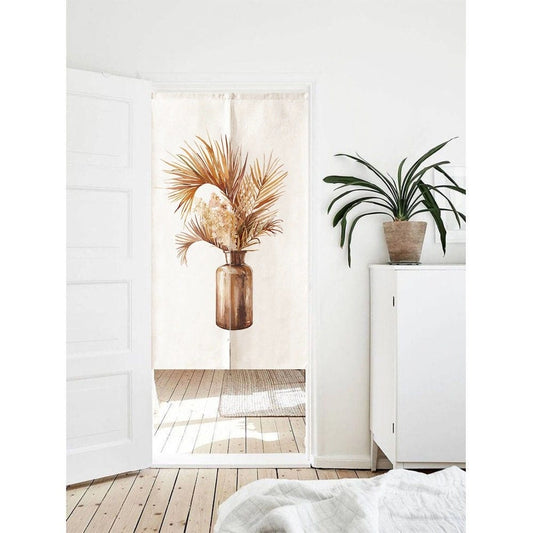 Golden in Vase Art Doorway Curtain Noren image 0