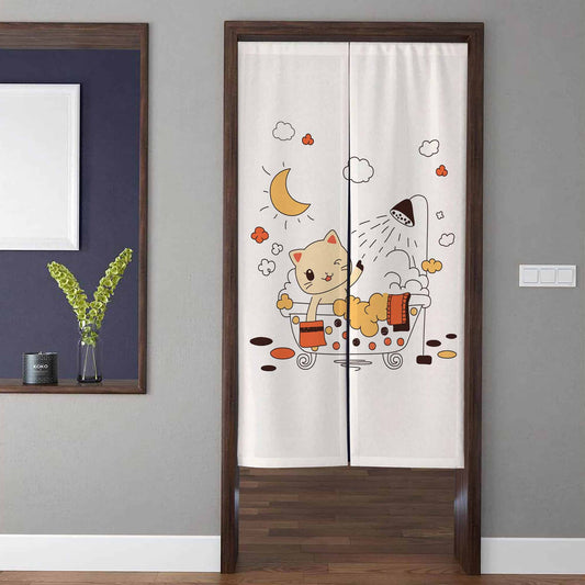 Japanese Kawaii Art Noren Door Curtain image 0