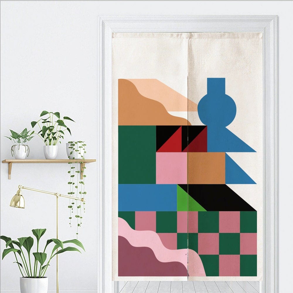Watercolour Landform Abstract Doorway Noren Curtain image 1