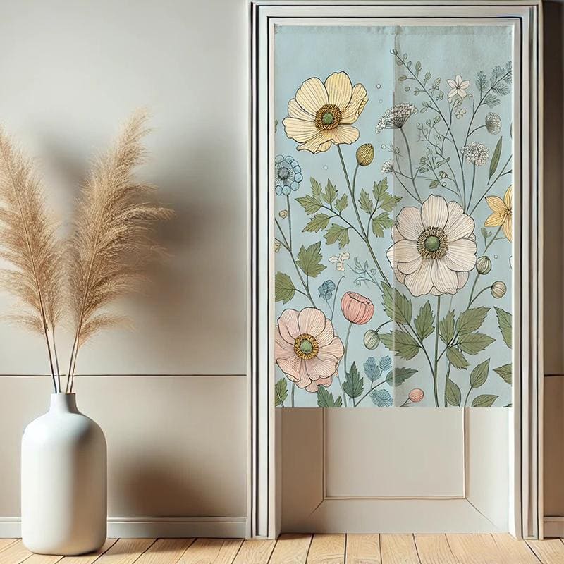 Flowers Noren  Door Curtain image 1