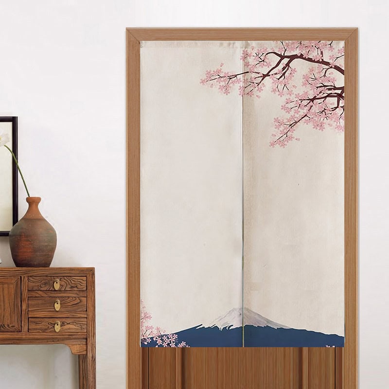 Cherry Blossom Noren Doorway Curtain image 0