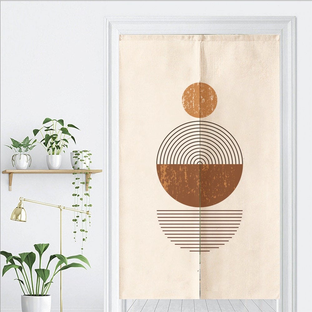 Abstract Shapes Art Doorway Noren Curtain image 1