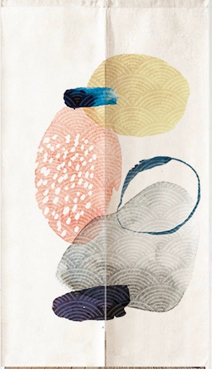 Modern Watercolour Shades Doorway Noren Curtain image 4