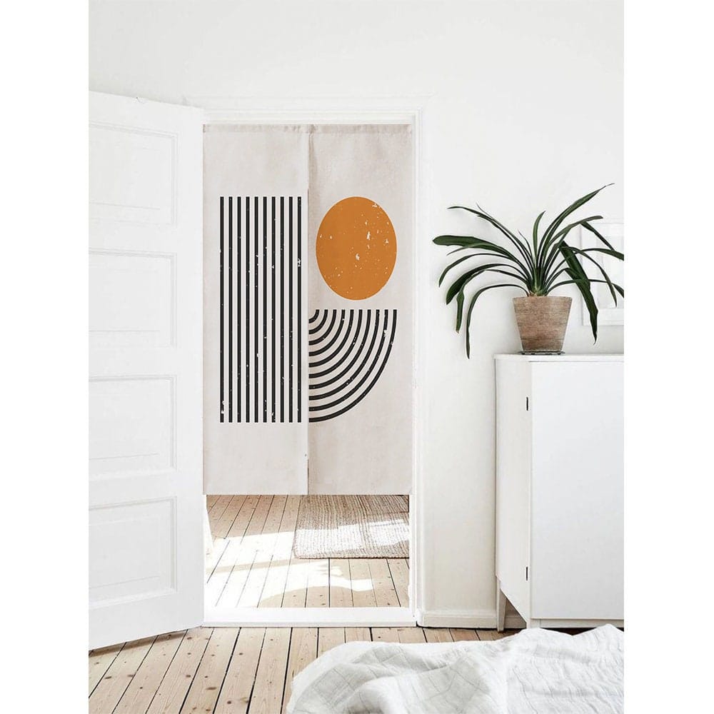Stripe pattern background Doorway Noren Curtain image 2