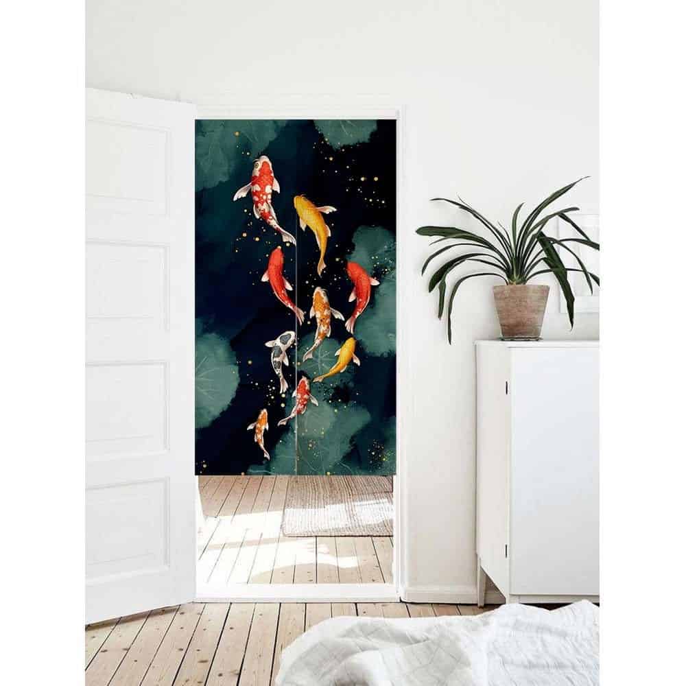 Dark Japanese Doorway Noren Curtain image 0