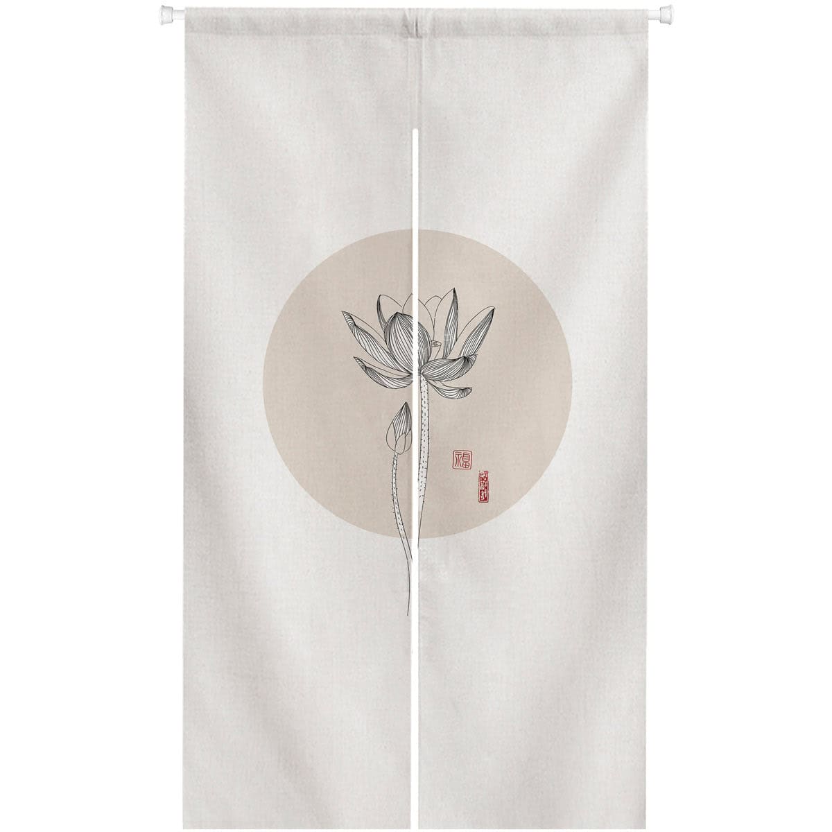Lotus Noren Door Curtain image 0
