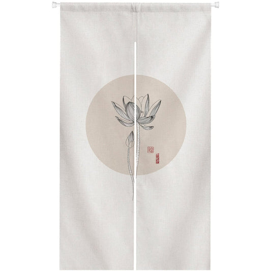 Lotus Noren Door Curtain image 0