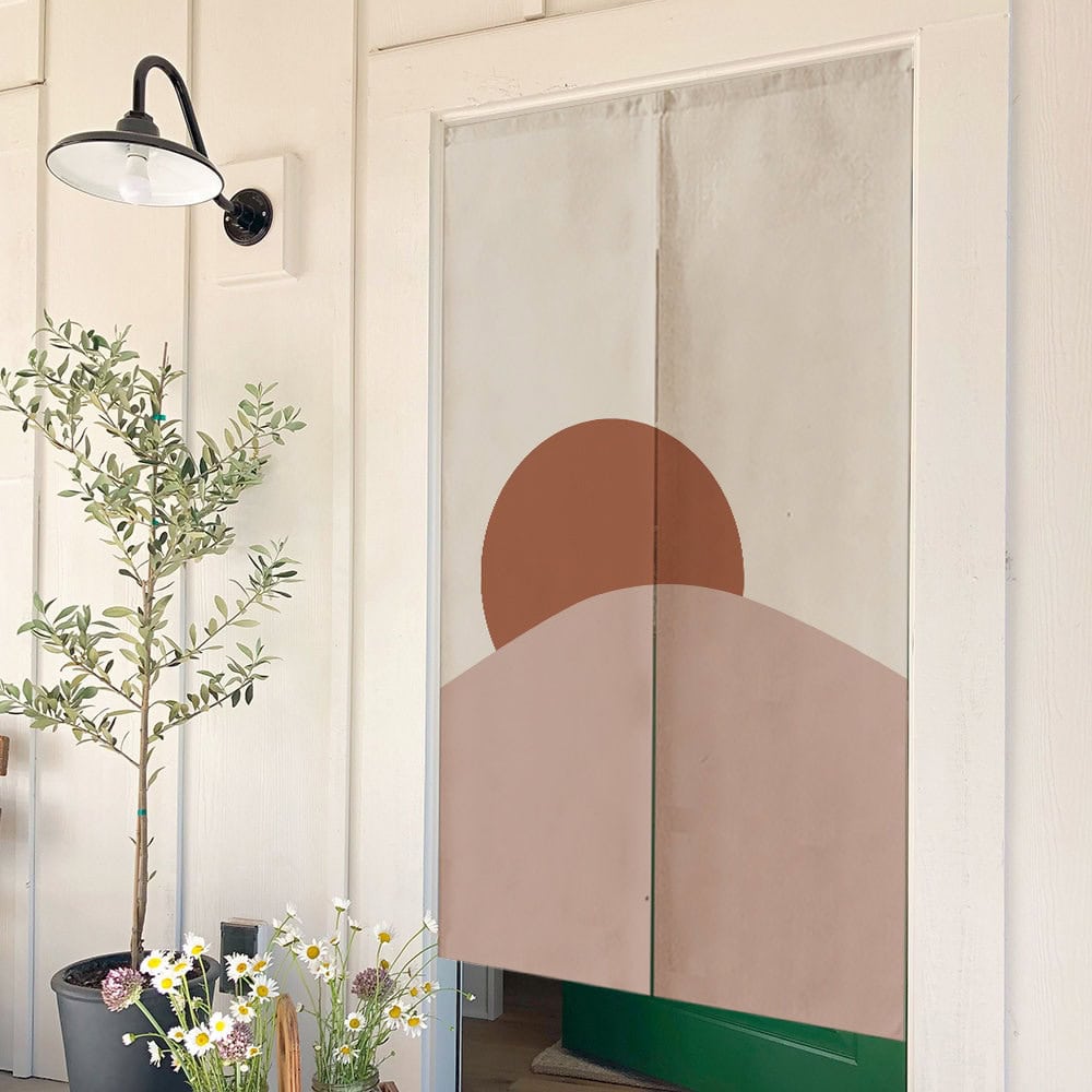 Green landscape painting Doorway Noren Curtain image 4