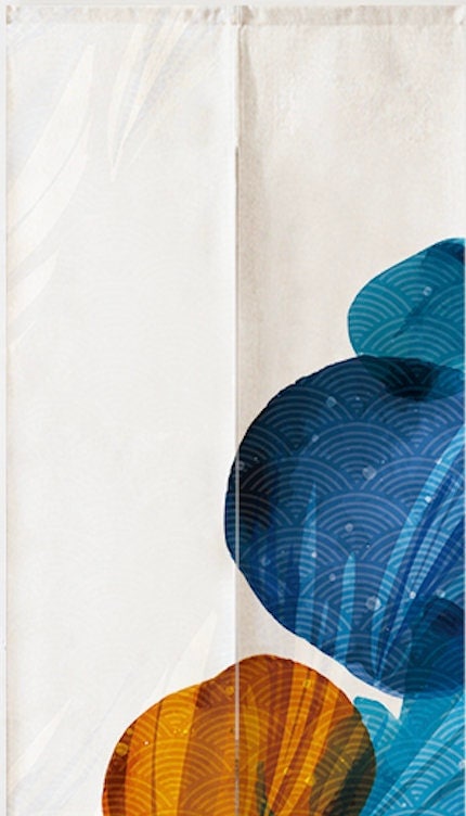 Japanese Watercolour Shades Doorway Noren Curtain image 4
