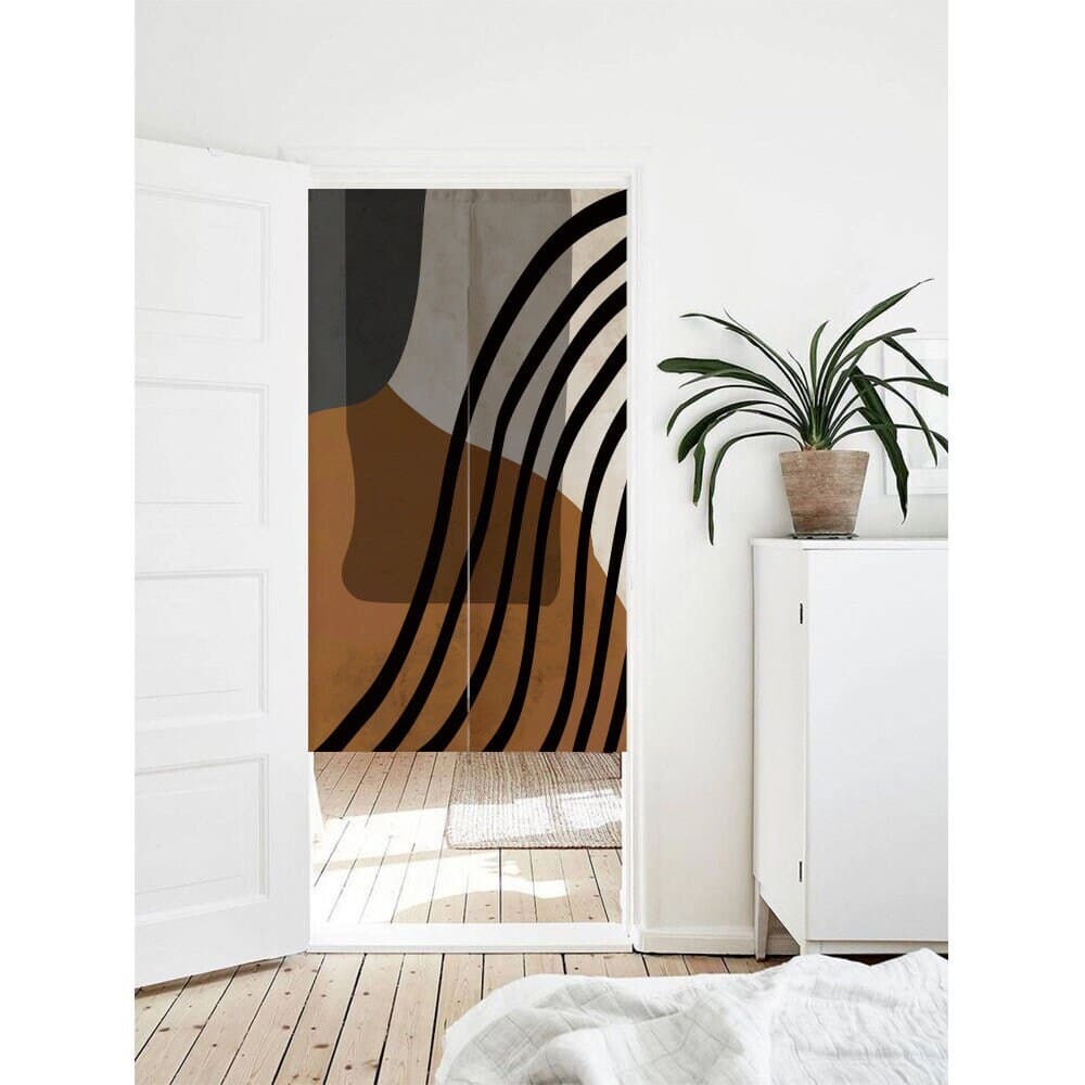 Animal Zebra Print Doorway Entrance Curtain Noren image 0