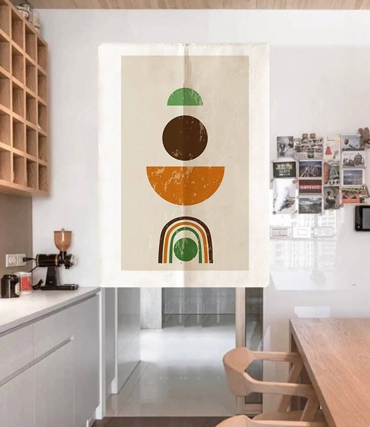 Abstract Variety Shape Art Doorway Curtain Noren image 0