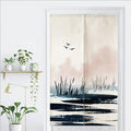 Watercolour Pink Lakeside Doorway Noren Curtain image 0