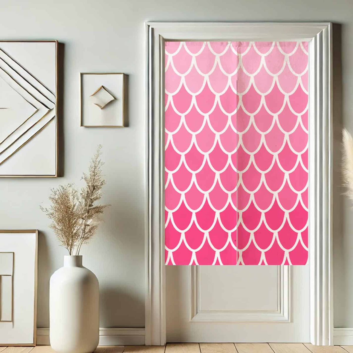 Pink Mermaid Noren  Door Curtain image 0