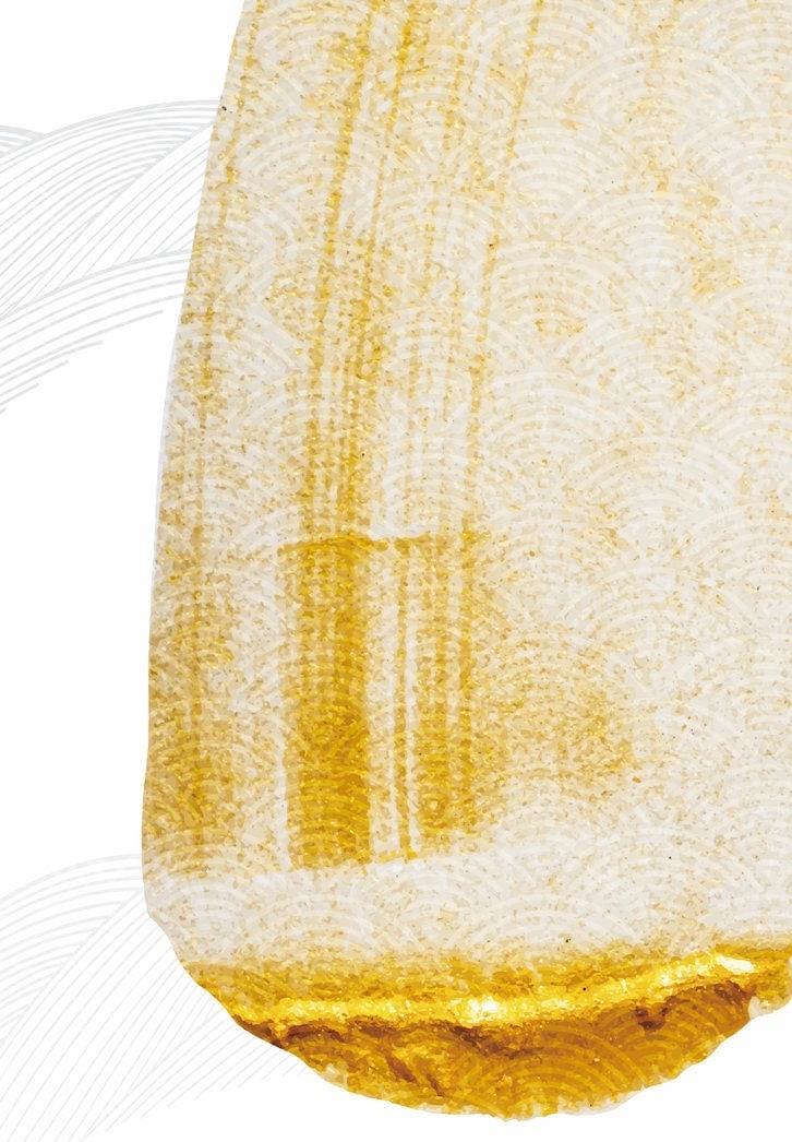Japanese Watercolour Golden Pattern Doorway Noren Curtain image 5