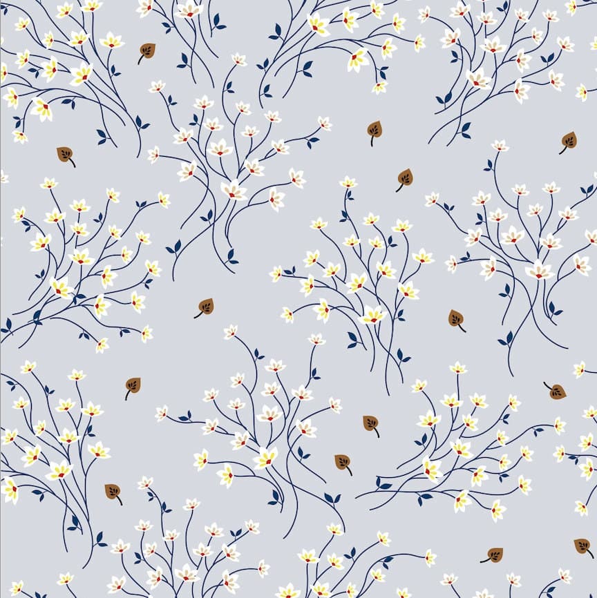 Blue Flower Bouquet Art Print Doorway Curtain Noren image 3